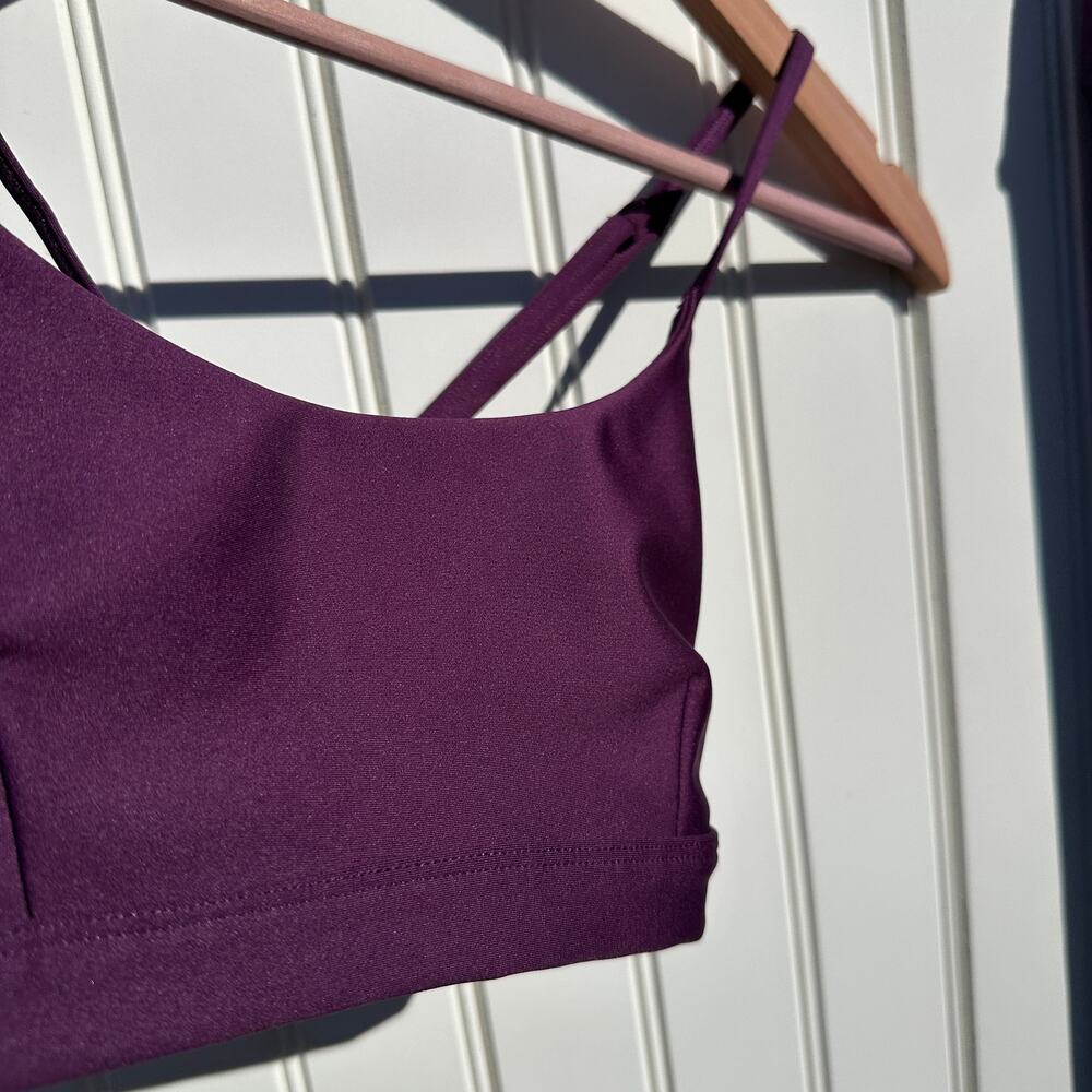 Alo Yoga Airlift Intrigue Bra + High-Waist Airlift Leggings Dark Plum Sz M Set - Picture 13 of 16